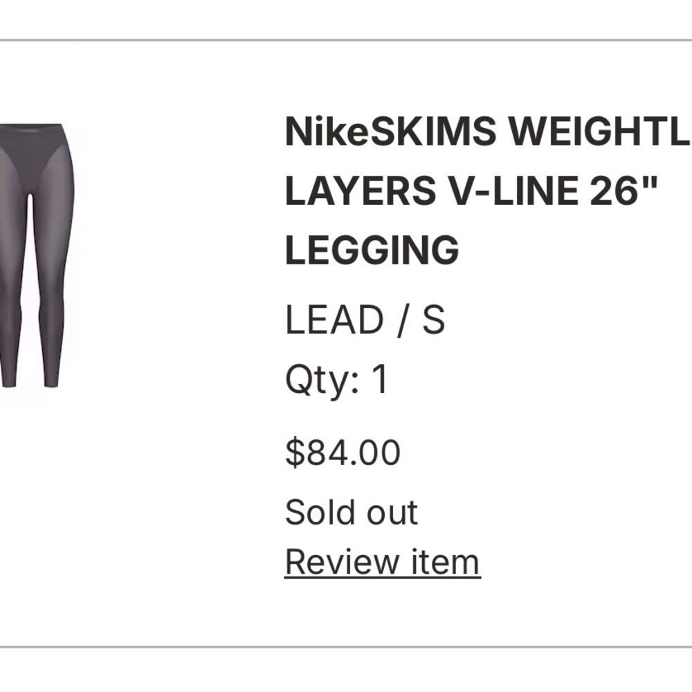 NikeSKIMS Weightless Layers V-Line Legging - Lead